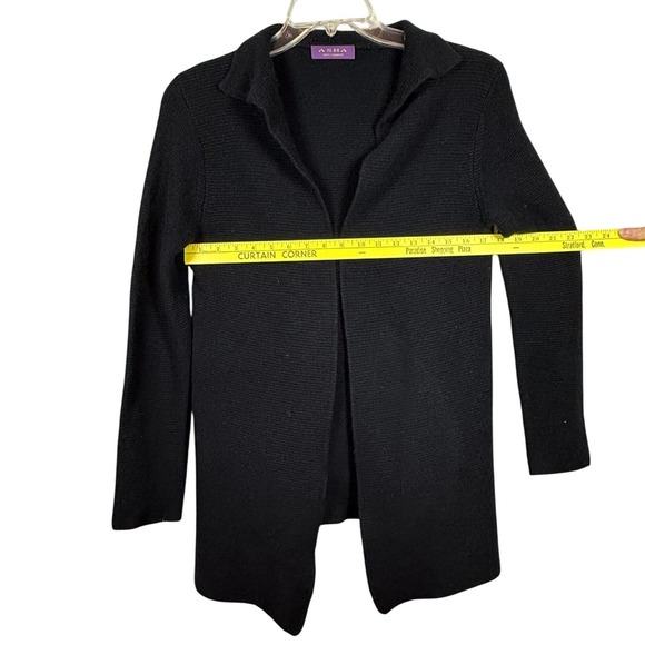 ASHA 100% Cashmere Cardigan, Black, Soze - Picture 3 of 7